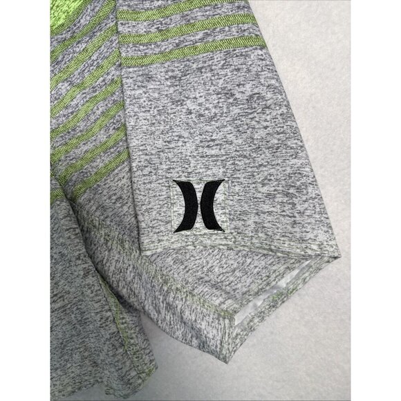 Hurley 34 swim trunks board shorts unlined surf pocket 9" inseam Lime Green Gray - Picture 5 of 10